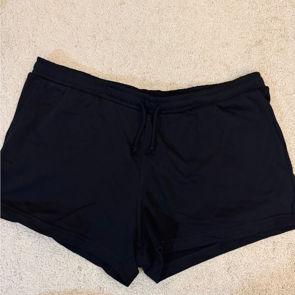 Weekday Black Athletic Shorts Stretchy Minimalist Design